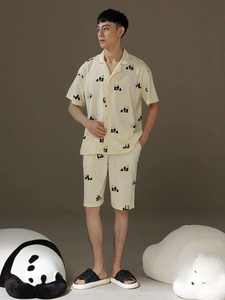 Conjunto de Verano para Hombre, Camiseta de Manga Corta y Pantalones Cortos, Ecológico, Sólido, Informal, 100% Algodón, Secado Rápido y Transpirable - Product Image 2