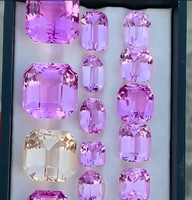 Zafiro Creado en Laboratorio de 10000 Quilates, Corte Ovalado, Cristales Mixtos Transparentes y Rosados, Minerales Naturales de Afganistán Abbott LO786, para Joyería