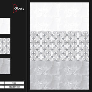 Carreaux muraux en céramique réfléchissants de luxe 300x600 mm, finition brillante, 30x60 cm, pour la rénovation contemporaine des murs intérieurs - Product Image 1