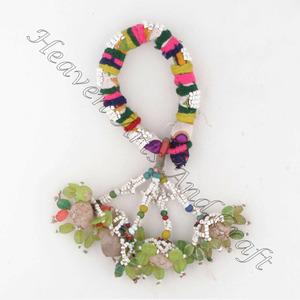 พู่ยิปซีชนเผ่าทำด้วยมือจริง-Banjara สีสันพู่-วินเทจ - Product Image 3