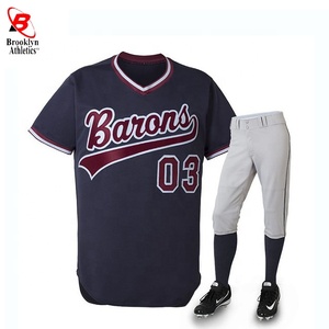 Respirant baseball Personnalisé maillots de baseball équipe uniformes fabriqués Jeunes et Hommes - Product Image 5