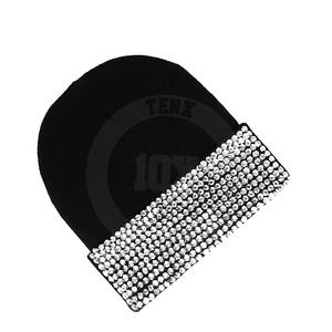 Nuevo estilo de la mejor calidad, gorros con diamantes de imitación, gorros hechos de algodón Jacquard Unisex, gorros, ropa de invierno, gorros para adultos - Product Image 1