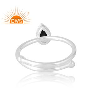 Última venta 925 anillo de piedras preciosas espinales negras naturales de plata esterlina joyería personalizada para mujeres regalo para ella - Product Image 2