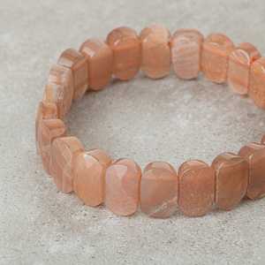 Bracciale in Pietra Naturale di Sunstone a Taglio Largo - Product Image 3