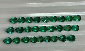 Esmeralda en forma de pera de ambian, lote de calidad fina con Color verde vivo, gran claridad y brillo, calibrado Natural, 7x5mm - Product Image 4