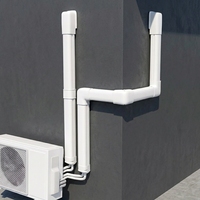 Kit de protection extérieur pour conduites de climatisation murales en PVC décoratif