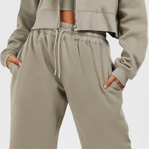 Survêtement pour femme coupe décontractée, manches longues oversize, haute qualité, avec pantalon de jogging large assorti et fermeture éclair - Product Image 3