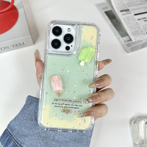 <span class=keywords><strong>Coque</strong></span> de téléphone <span class=keywords><strong>portable</strong></span> <span class=keywords><strong>incassable</strong></span> 3 en 1 avec paillettes colorées et accessoires de poupée 3D mignons pour ZTE Blade A76 - Product Image 4