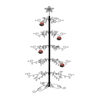 Support d'ornement en métal torsadé doré de qualité supérieure pour l'affichage intérieur de petits objets artisanaux de Noël
