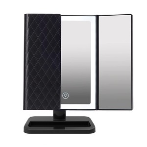 1X/3x/5X Độ phóng đại 3 màu chế độ chiếu sáng đèn với điều khiển cảm ứng xách tay HD mỹ phẩm thắp sáng gương trang điểm Vanity - Product Image 5