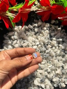 Natural Rainbow Moonstone Chips Polished Crystal Gravel Gemstone for Jewelry Making Resin Crafts <b>Vase</b> Decoration - Product Image 5