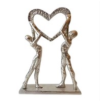 Statue de penseur, le Silence est une Figurine d'art abstrait en or, Sculptures en résine pour la maison moderne Objets décoratifs Décor de bureau pour piano