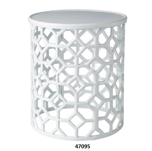 Mesa auxiliar redonda de aluminio de último diseño personalizada hecha a mano al por mayor juego de tres - Product Image 6