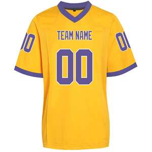 Maillot de football américain unisexe pour adultes, prix d'usine, personnalisable avec noms et numéros, grandes tailles, court, antibactérien, séchage rapide, vierge - Product Image 3