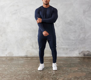 Ensemble de survêtement en molleton pour hommes Vente en gros Boutique personnalisée rose 2 pièces coton décontracté logo anti-technique OEM - Product Image 5