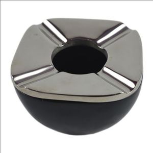 Modern Silver Finish Ashtray for Home Office Hotel Bar for <b>Table</b> Top Use in Villas Designed for Convenience and Style - Product Image 3