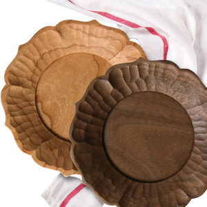 Plateau en bois massif fait main de qualité supérieure |   Plateau de service en bois naturel pour une expérience culinaire de luxe, pour les restaurants, la décoration intérieure, les hôtels - Product Image 1