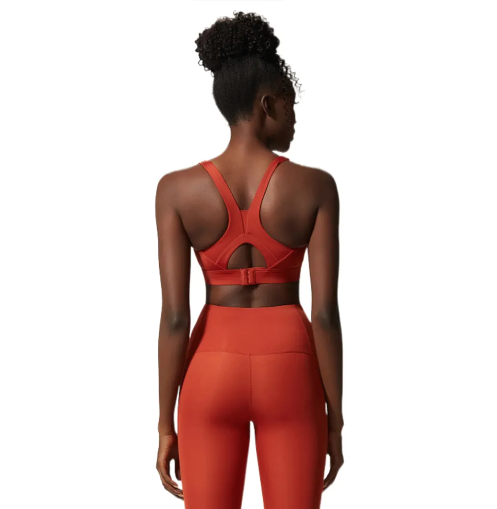 Großhandel Damen Fitnessbekleidung Kleidung Yoga-Hosen und Hochwirkungs-Sport-BH-Anzug aktive Kleidung Yoga-Sets Fitnessstudio-Sets solides Muster