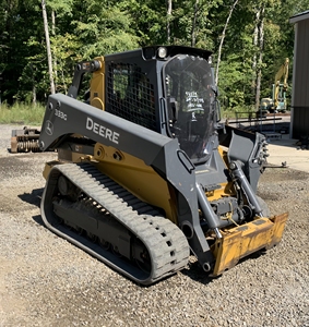 Mini MINICARGADORA deslizante Deere 333G EPA usada 980 horas con dirección deslizante de pista de cabina cerrada con flujo alto real y fijación rápida - Product Image 3