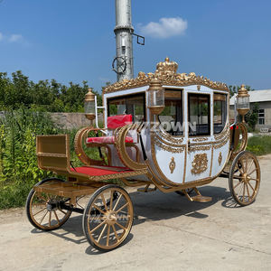 Carruaje de caballos Cenicienta manejable eléctrico Caballo DE BODA Paseo de lujo Carruaje de Caballos Reales - Product Image 1