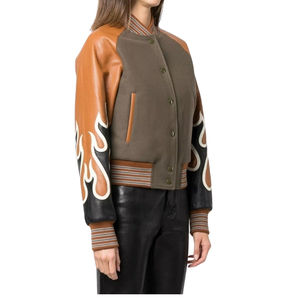 2024 veste Letterman Varsity pour hommes haut de gamme col montant conçu sur mesure avec décoration à motif par Maximize Wear pour l'hiver - Product Image 2