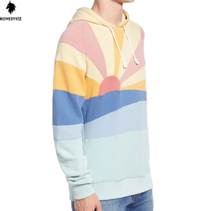 เสื้อมีฮู้ดแบบสวมหัวของผู้ชายผ้าเทอร์รี่ผ้าฝ้าย100% น้ำหนักเบาลายนูนทึบออกแบบได้ตามต้องการสำหรับฤดูหนาว - Product Image 4