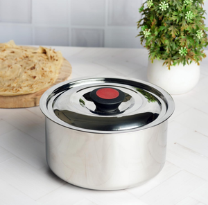 หม้อหุงข้าวสแตนเลสสีเงินกล่องข้าว Chapati ช่วยให้อาหารอุ่นและสดใหม่เครื่องครัวบ้านร้านอาหาร - Product Image 5