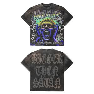 เสื้อยืดผ้าเจอกรดสำหรับผู้ชายเสื้อยืดแนวสตรีทผ้าคอตตอน250GSM-320GSM สไตล์วินเทจโอเวอร์ไซส์ออกแบบได้ตามที่ต้องการ - Product Image 4