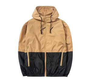 Chaqueta Cortavientos de Lona para Hombre con Logotipo Personalizado, Cuello Alto y Logotipo en la Parte Delantera - Cortavientos Deportivo para Exteriores - Product Image 1