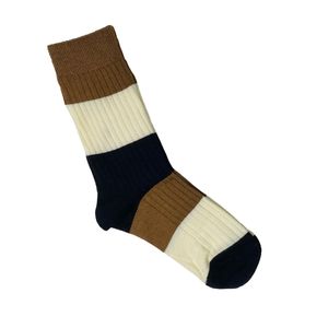 Wholesale ODM <b>Men's</b> Vintage Retro <b>Stripe</b> Cotton Crew <b>Socks</b> Custom Multi-Color Patterns Warm Casual Style Anti-Bacterial Feature - Product Image 3