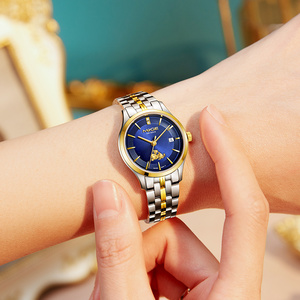 นาฬิกาควอทซ์สแตนเลสหรูหรา Mige แซฟไฟร์คริสตัลนาฬิกากีฬาธุรกิจมีวันที่อัตโนมัติ - Product Image 6