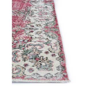 Tapis en laine noués à la main vintage, motif rectangulaire abstrait rose et violet, pour la maison, le salon, le couloir - Pae-2213 - Product Image 4