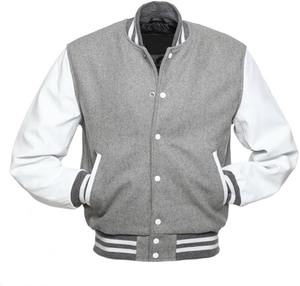 Chaqueta Universitaria de Béisbol Personalizada para Hombre, 100% Lana, Gruesa, Impermeable, Transpirable, con Letras Bordadas en Lana - Product Image 1