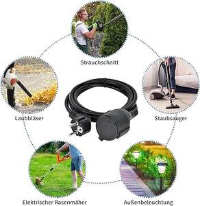 Cable de Extensión para Exteriores IP44 de PVC, 10 Metros, H05RR-F (3G 1.5mm2), 21A 250V, para Electrodomésticos y Herramientas Eléctricas, Estándar CN - Product Image 4