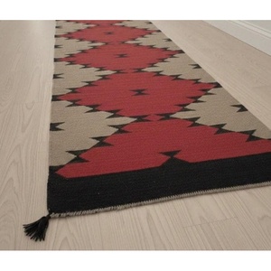 Red Southwestern Washable <b>Hallway</b> <b>Runner</b> <b>Rug</b> Handmade Boho Tribal Geometric Design - Product Image 3