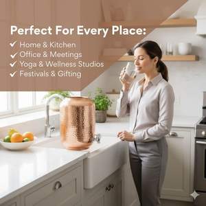 Hot Selling Customized Logo Pure Copper 8 Litre Matka <b>Water</b> Dispenser <b>Container</b> Pot Jug <b>with</b> Brass Nob Nickle Plated <b>Tap</b> - Product Image 6