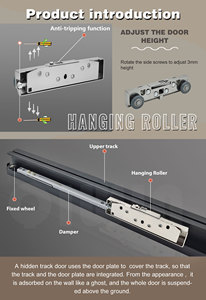 Sistema di <span class=keywords><strong>Porte</strong></span> <span class=keywords><strong>Scorrevoli</strong></span> Senza Binario Magic Door, Kit Hardware per <span class=keywords><strong>Porte</strong></span> <span class=keywords><strong>Scorrevoli</strong></span> in Vetro Invisibile a <span class=keywords><strong>Specchio</strong></span>, Decorazione Moderna per Soggiorno - Product Image 6