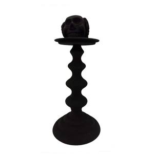 Portavelas cónico de Metal con diseño de serpiente para el hogar y la iluminación navideña decorativa con acabado negro - Product Image 6