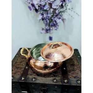 New Design Design & Crafted Dining <b>Dish</b> Set Minimalist Safe Pure Copper Western Manufacturer & Exporter With Export Quality - Product Image 4