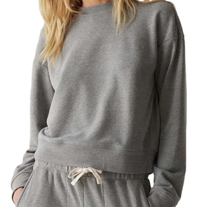 Sweat-shirt en coton biologique tricoté avec logo sur le devant, vêtement de détente pour femmes, hiver, écologique - Product Image 6