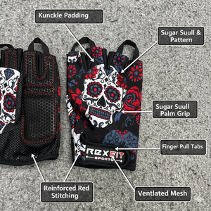 Guantes de entrenamiento Crossfit, guantes de gimnasio de medio dedo, guantes con soporte para muñeca, guantes de gimnasio transpirables para unisex, guantes de levantamiento de pesas de alta resistencia - Product Image 4