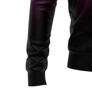 Sudadera de Fútbol para Hombre con Cierre de Cremallera de 1/4, Degradado Morado y Negro, Top de Entrenamiento, Chándal de Fútbol, Manga Larga, Ropa de Equipo - Product Image 3