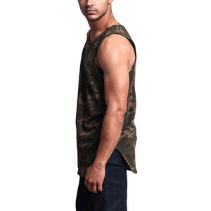 Camiseta sin mangas de camuflaje para hombre, camisa muscular transpirable ligera, ropa de entrenamiento de gimnasio estilo cuello redondo informal - Product Image 2