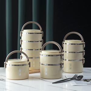 Fábrica de Vendas Diretas Aço Inoxidável Multi-Layer Lunch Box Grande Capacidade Hand-Held Bento Box Student School Bento Box Arroz Bowl - Product Image 1