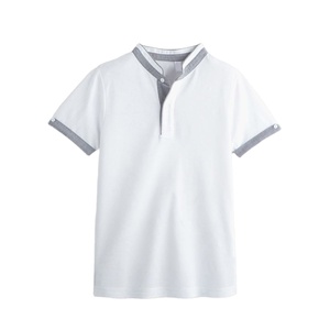 Polo à manches longues en coton pur de qualité supérieure pour hommes, polo haut de gamme pour hommes, polo en coton uni décontracté pour le printemps et l'été - Product Image 2