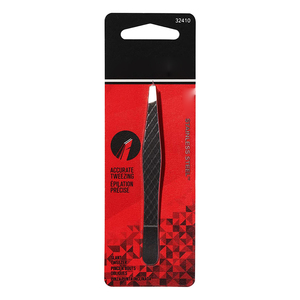 Pince à épiler oblique faite à la main de qualité supérieure Meilleure qualité Couleur noire enduite Sourcils et épilateur Pointe pointue - Product Image 5