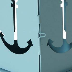 Mini soporte de Pilar creativo con diseño de corte de ancla de Metal, linterna de Navidad troquelada hecha a mano, pantalla de escritorio colgante, decoración del hogar - Product Image 3