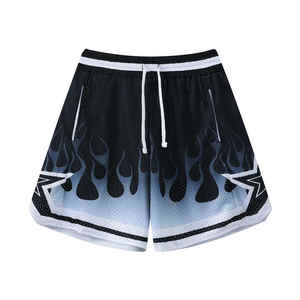 Pantalones cortos de baloncesto para hombre con logotipo personalizado, estampado por sublimación, pantalones cortos de malla de cintura media informales transpirables de último diseño - Product Image 1
