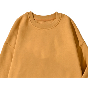 Sudadera Ecológica de Invierno para Mujer, Cuello Redondo, Bordada, Transpirable, de Forro Polar, Color Naranja en la Parte Delantera, Cortavientos, de Poliéster/Algodón - Product Image 4