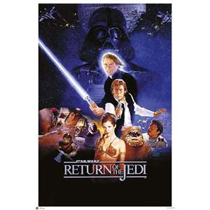 Modern Style Star Wars 'Return of the Jedi' <b>Poster</b> Black <b>Frame</b> Wall Decor - Product Image 5